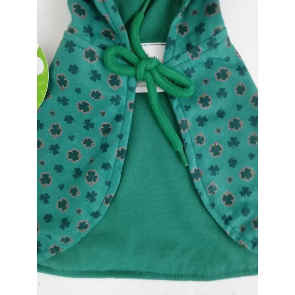 NWT Whisker City Cat Cape Green Shamrock Size XS